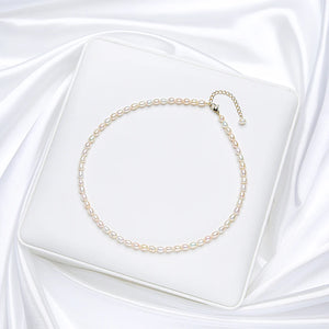 Freshwater Pearl Necklace Women Adjustable Choker Bead Necklace Chain