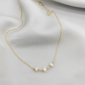 Freshwater Pearl Necklace Choker 14K Filled Pendants Boho Collier Femme