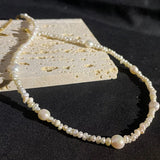 Freshwater Pearl Necklace Vintage Irregular Natural Pearl Beads Women