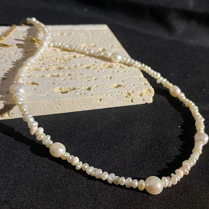 Freshwater Pearl Necklace Vintage Natural Pearl Beads Women Birthday