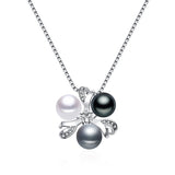Freshwater Pearl Necklace Pendant For Women, 925 Silver Chain