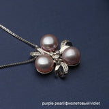 Freshwater Pearl Necklace Pendant For Women, 925 Silver Chain