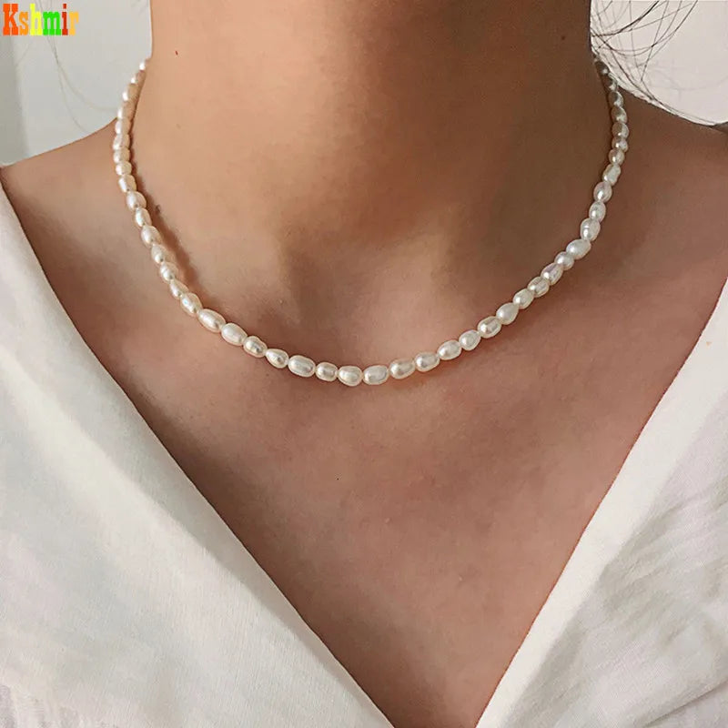 Freshwater Pearl Necklace Temperament Necklace