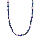 Freshwater Pearl Necklace Green Stone Beaded Chain Gothic Jewelry