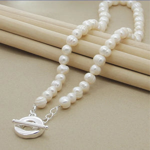 Freshwater Pearl Necklaces 925 Silver Necklace For Women Wedding Jewelry
