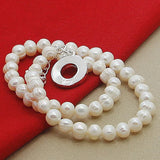 Freshwater Pearl Necklaces 925 Silver Necklace For Women Wedding Jewelry
