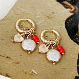 Freshwater Pearl Pendant Earrings For Woman Apatite Lapis