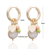 Freshwater Pearl Pendant Earrings For Woman Apatite Lapis