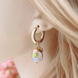 Freshwater Pearl Pendant Earrings For Woman Apatite Lapis