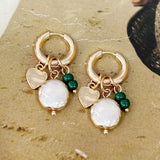 Freshwater Pearl Pendant Earrings For Woman Apatite Lapis