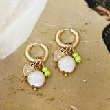 Freshwater Pearl Pendant Earrings For Woman Apatite Lapis