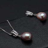 Freshwater Pearl Pendant Necklace 925 Silver Women