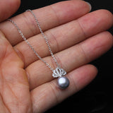 Freshwater Pearl Pendant Necklace 925 Silver Chain