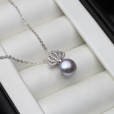Freshwater Pearl Pendant Necklace 925 Silver Chain