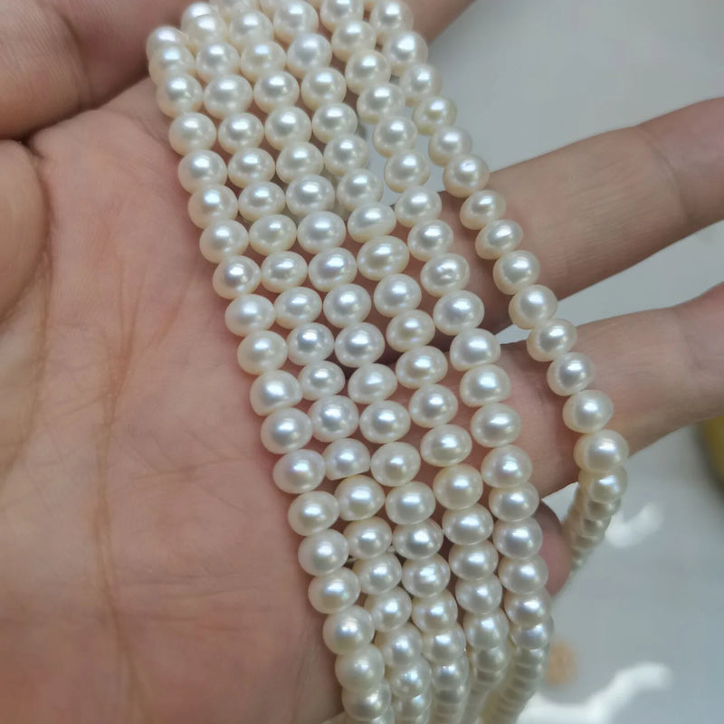 5-5.5mm Freshwater Pearl Beads DIY Materials