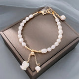 Freshwater Pearl Shell Rose Bracelet Birthday Gift for Women