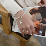 Freshwater Pearl Shell Rose Bracelet Birthday Gift for Women