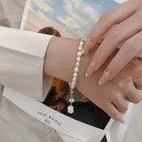 Freshwater Pearl Shell Rose Bracelet Birthday Gift for Women