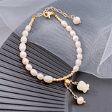 Freshwater Pearl Shell Rose Bracelet Birthday Gift for Women