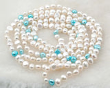 50-inch Green Baroque Freshwater Pearl Nature Beads