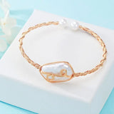 Freshwater Pearls Bracelet Adjustable Bangle Jewelry