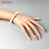 Freshwater Pearls Charm Bracelet in 925 Sterling Silver