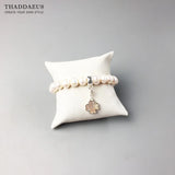 Freshwater Pearls Charm Bracelet in 925 Sterling Silver
