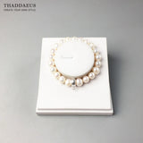 Freshwater Pearls Charm Bracelet in 925 Sterling Silver