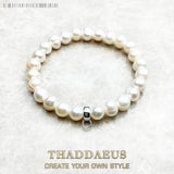 Freshwater Pearls Charm Bracelet in 925 Sterling Silver