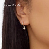 Freshwater Pearls Hoop Earrings Filled Jewelry Circle Earrings Boho