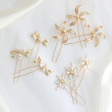 Freshwater Pearls Jewelry Bridal Hair Pins Clips Leaf Wedding Headpiece