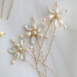 Freshwater Pearls Jewelry Bridal Hair Pins Clips Leaf Wedding Headpiece