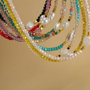 Freshwater Pearls Bohemian Choker Necklace Stainless Steel Collar Pendant