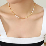 Freshwater Pearls Necklace Women Clavicle Chain Choker Bead Fine Jewelry