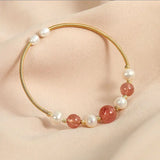 Freshwater Pearls Strawberry Crystal Bracelet for Women