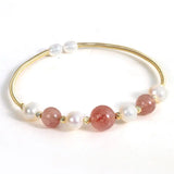Freshwater Pearls Strawberry Crystal Bracelet for Women