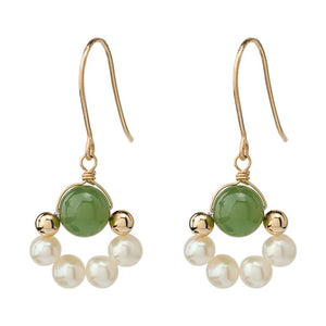Freshwater Pearls Swirl Beads Clip on Earrings - No Piercing