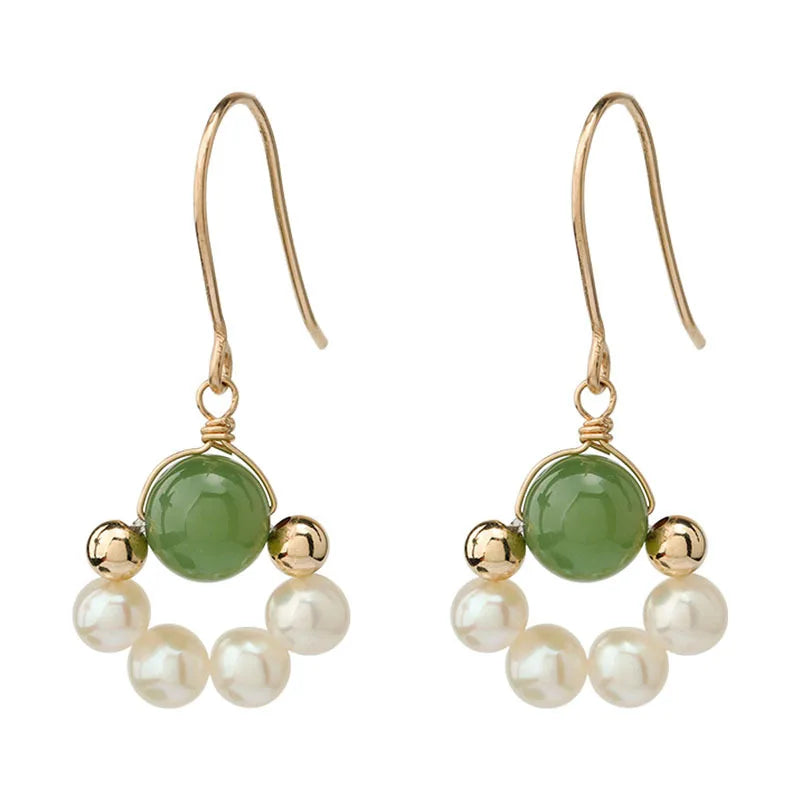 Freshwater Pearls Swirl Beads Clip on Earrings - No Piercing