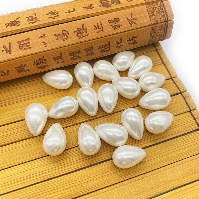 Freshwater Shell Teardrop Shape Natural Necklace Pendant Charm Earrings 5pcs