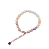 Freshwater Pearl Bracelet Dazzling Gradient Women's Copper Plated 18K