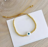 Freshwater Pearl Evil Eye Bracelet for Women
