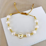 Freshwater Pearl Evil Eye Bracelet for Women