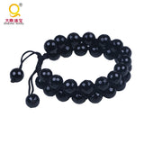 Freshwater Pearl Faceted Stone Bracelet Hand-Knitted Yoga Reiki