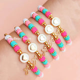 Freshwater Pearl Bracelet with Heart Charm - Women's Jewelry