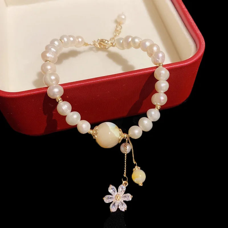 Freshwater Pearl Bracelet Women's All-Match Hand Jewelry
