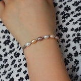 Freshwater Pearl Braided Bracelet Fishtail Hand Jewelry