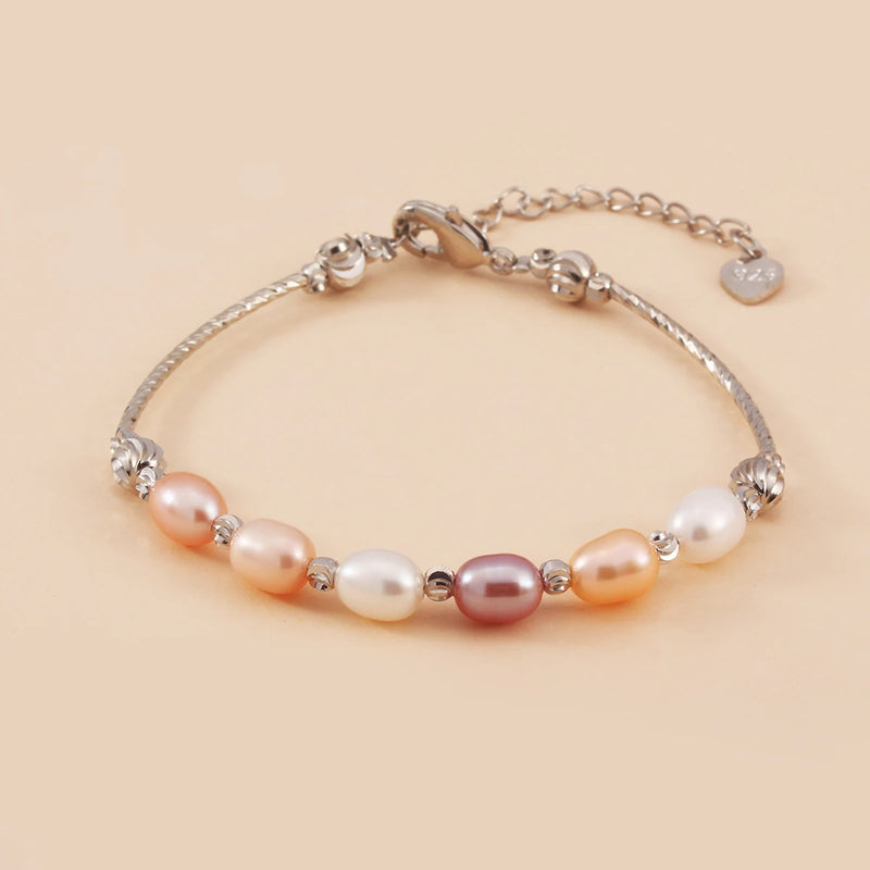 Freshwater Pearl Braided Bracelet Fishtail Hand Jewelry
