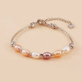 Freshwater Pearl Braided Bracelet Fishtail Hand Jewelry