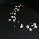 Handmade Multi-Layered Freshwater Pearl Necklace