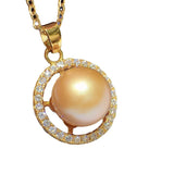 Freshwater Pearl Pendant Necklace 9-10mm for Women